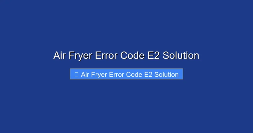 Air Fryer Error Code E2 Solution