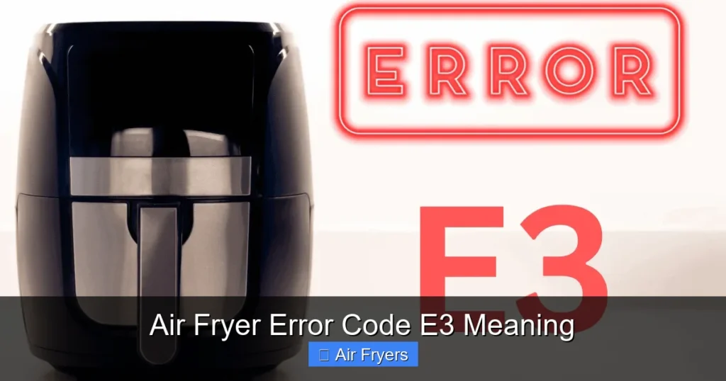 Air Fryer Error Code E3 Meaning Air Fryer Error Code E3 Meaning
