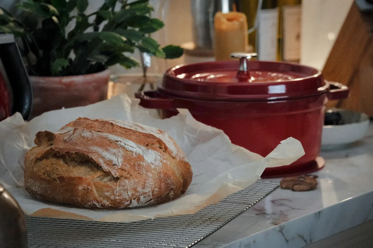 Le Creuset Dutch oven bread baking