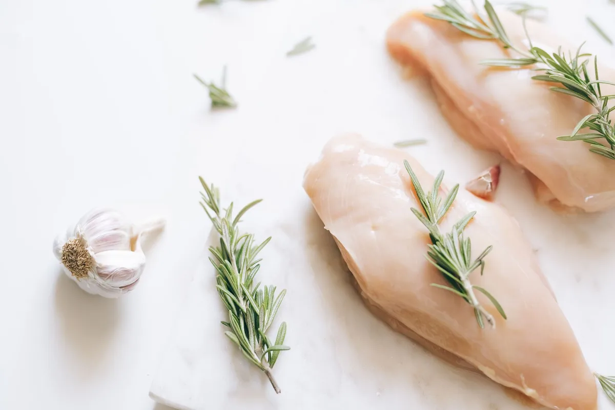 Meat thermometer in turkey breast