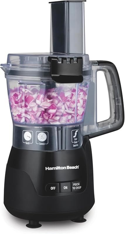 Hamilton Beach Stack & Snap 4-Cup Mini Food Processor for Slicing, Shr