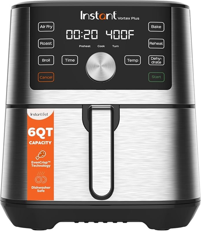 Instant Pot 6QT Vortex Plus Air Fryer, 6-in-1 Functions, Dishwasher-Sa
