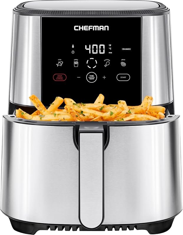 Chefman TurboFry Touch 5-Quart Air Fryer, One-Touch Digital Control, P