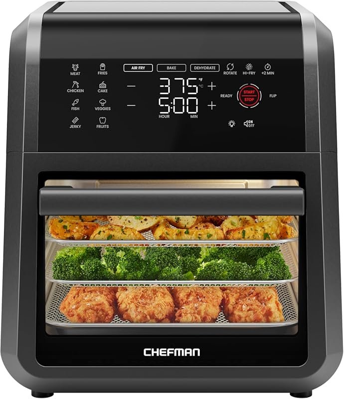 Chefman 12-Quart 5-in-1 Digital Air Fryer Oven with 12 Presets & Touch