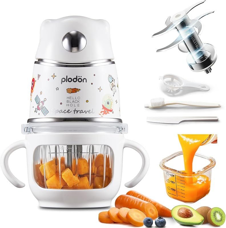Baby Food Maker with Glass Bowl & 316 Stainless Steel Blades – Safe Bl