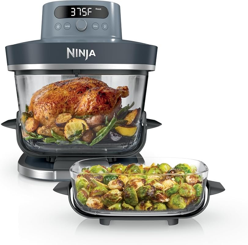 Ninja Crispi Pro 6-in-1 Glass Air Fryer, 450°F Nontoxic, 6qt & 2.5qt C