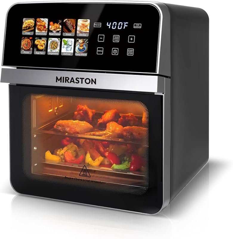 10QT Air Fryer Toaster Oven Combo with 10 Presets, Stainless Steel Int