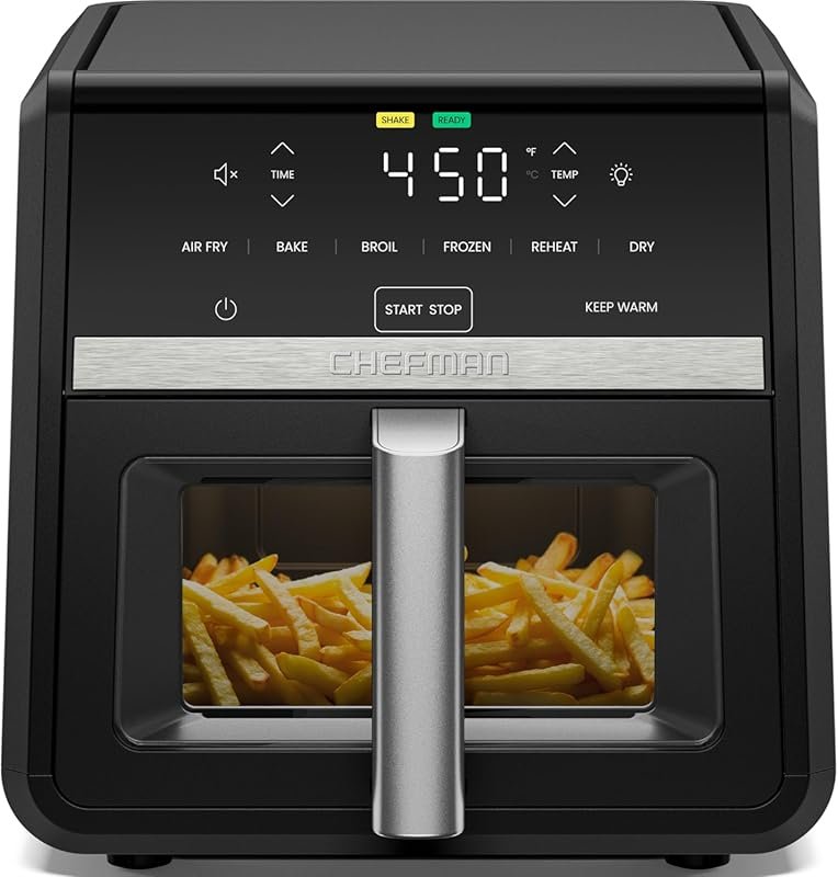 Chefman 9Qt TurboFry 7-in-1 High-Powered Air Fryer for Crispy Results 