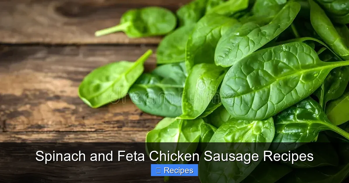 Spinach and Feta Chicken Sausage Recipes