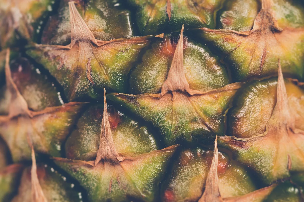 Yellow pineapple skin