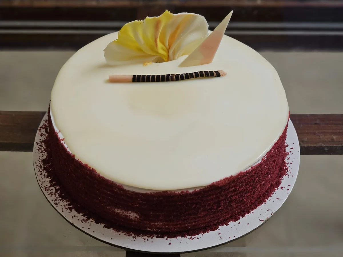 Buttercream Frosting Being Smoothed