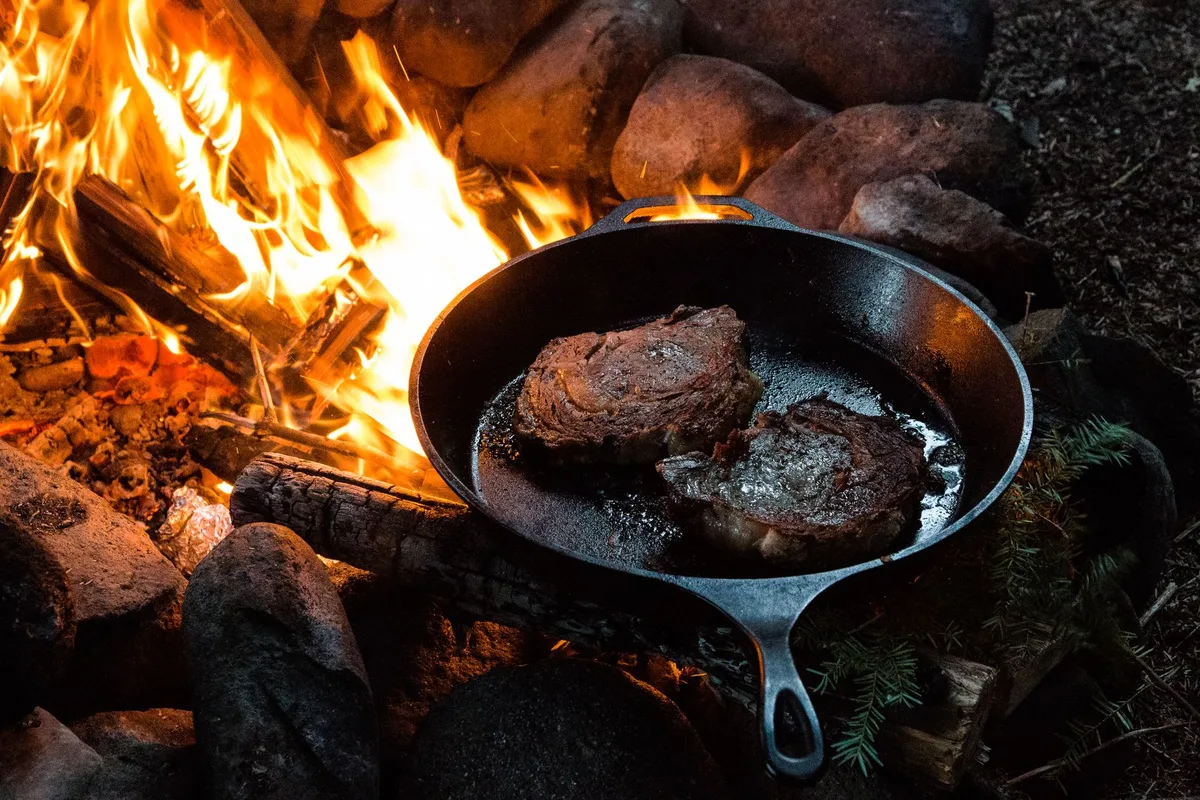Cast iron skillet steak finish