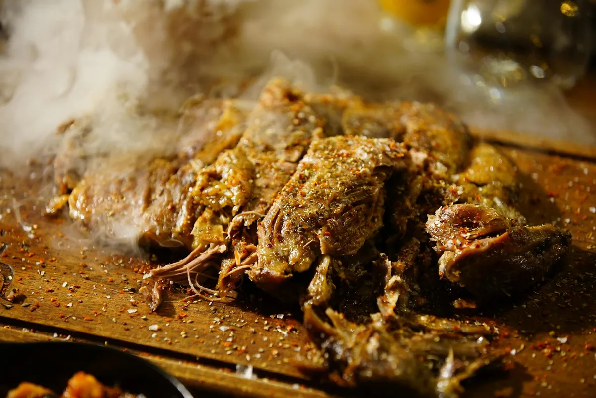 Slow cooker pork roast finished