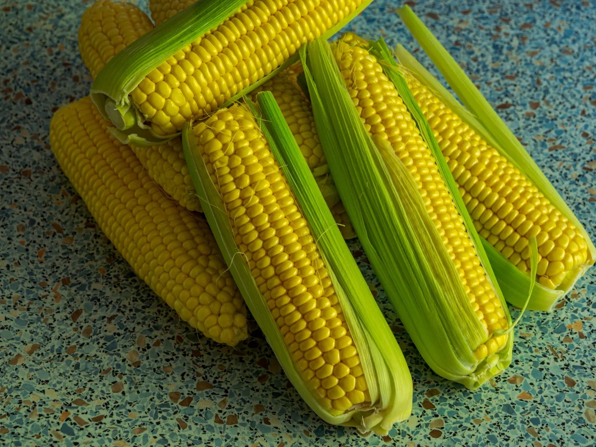 Wrapped corn on the cob